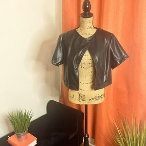 Torrid Cropped Faux Leather Jacket
